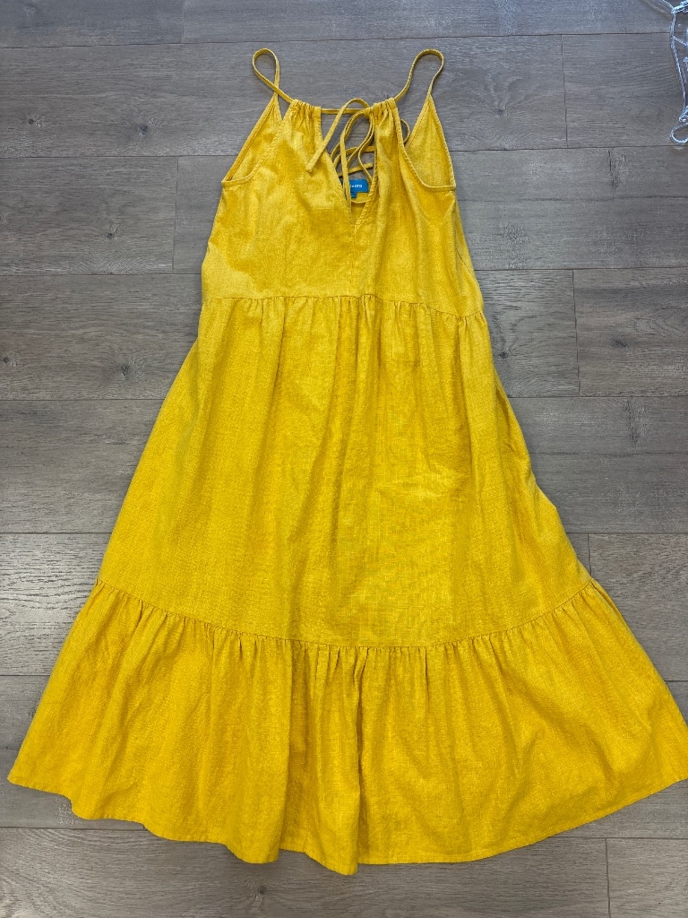 M.i.h Jeans yellow keyhole linen desss